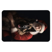 Belgischer Schäferhund Weihnachtsmann Feierliche W Magnet (Horizontal)