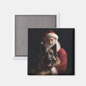 Belgischer Schäferhund Weihnachtsmann Feierliche W Magnet (Vorderseite/Rückseite)