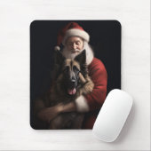 Belgischer Schäferhund Weihnachtsmann Feierliche W Mousepad (Mit Mouse)