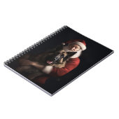 Belgischer Schäferhund Weihnachtsmann Feierliche W Notizblock (Linke Seite)