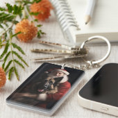 Belgischer Schäferhund Weihnachtsmann Feierliche W Schlüsselanhänger (Vorderseite rechts)