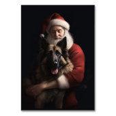 Belgischer Schäferhund Weihnachtsmann Feierliche W Tischnummer (Rückseite)