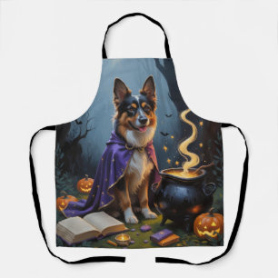Belgischer Schäferhund Whimsical Halloween-Malerei Schürze