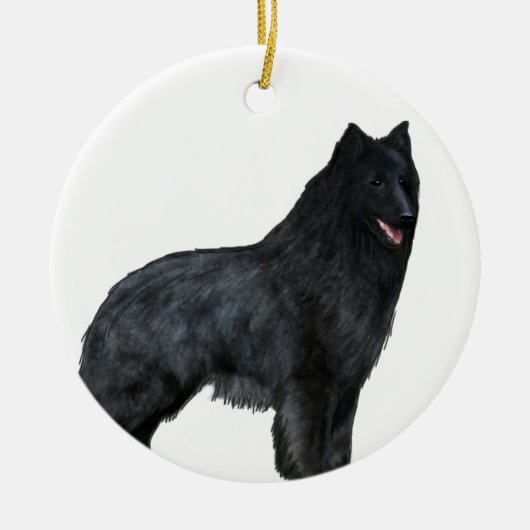 Belgischer Schafhund Keramik Ornament (Vorne)