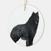 Belgischer Schafhund Keramik Ornament (Links)