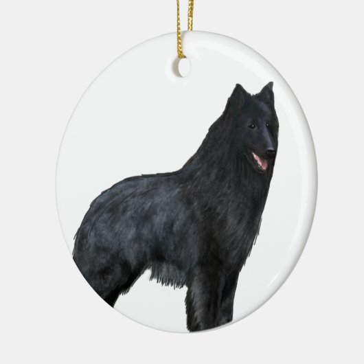 Belgischer Schafhund Keramik Ornament (Links)