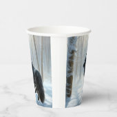 Belgischer Schafhund lässt Schnee Weihnachten Pappbecher (Rechts)