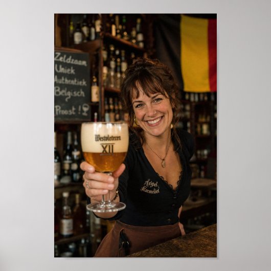 Belgischer Tavernentoast mit Tripel-Plakat Poster (Vorne)