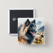Belgischer Tervuren Button (Vorne & Hinten)