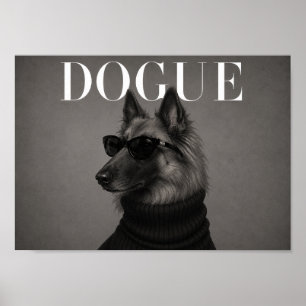 Belgischer Tervuren Chic Fashion Hund Kunst Druck Poster