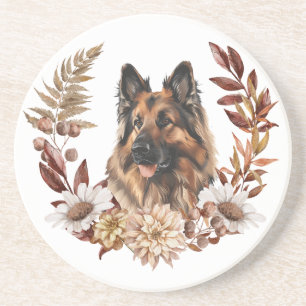 Belgischer Tervuren Dog Herbstkranz Getränkeuntersetzer
