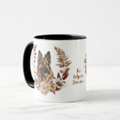 Belgischer Tervuren Dog Herbstkranz Tasse (Vorderseite Links)