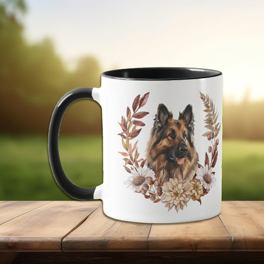 Belgischer Tervuren Dog Herbstkranz Tasse