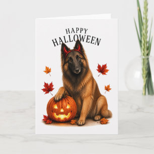Belgischer Tervuren Halloween Teufelshund Karte