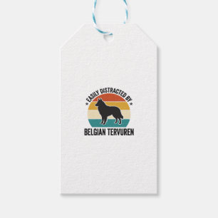 Belgischer Tervuren Vintage-Hundefan-Shirt-Design_ Geschenkanhänger