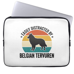 Belgischer Tervuren Vintage-Hundefan-Shirt-Design_ Laptopschutzhülle