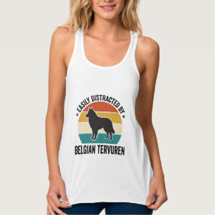 Belgischer Tervuren Vintage-Hundefan-Shirt-Design_ Tank Top