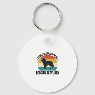 Belgischer Tervuren Vintage-Hundefreund-Shirt-Desi Schlüsselanhänger