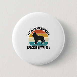 Belgischer Tervuren Vintage Hundeliebhaber-Shirt-D Button