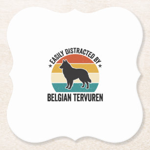 Belgischer Tervuren Vintage Hundeliebhaber-Shirt-D Untersetzer