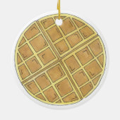 Belgischer Waffle Diner Brunch Food Restaurant Koc Keramik Ornament (Hinten)