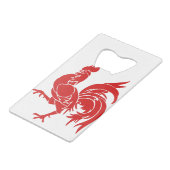 Belgischer wallonischer Hahn Geldbeutel Flaschenöffner (Rückseite Schrägansicht)