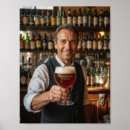 Belgisches Abtei-Ale-Gaststätteneingangsposter Poster (Vorne)