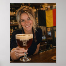 Belgisches Alehouse Willkommensplakat bei Dämmerun