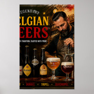 Belgisches Biererbe und Wärme Poster