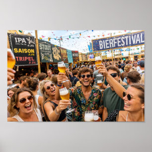 Belgisches Bierfest Cheers Szene Poster