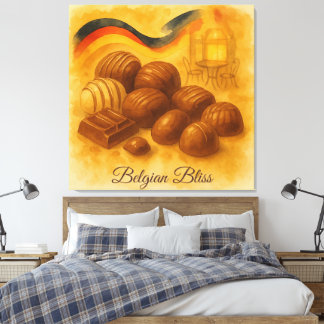 Belgisches Bliss - Belgisches Schokoladenwasser Leinwanddruck