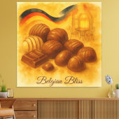 Belgisches Bliss - Belgisches Schokoladenwasser Leinwanddruck (Insitu (Wohnzimmer))