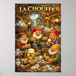 Belgisches Diamantenminen-Brau-Fantasieposter Poster