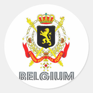 Belgisches Emblem Runder Aufkleber