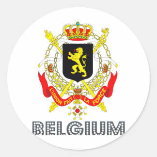 Belgisches Emblem Runder Aufkleber