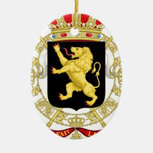 Belgisches Emblem - Wappen von Belgien Keramik Ornament