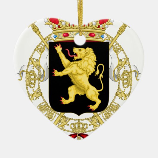 Belgisches Emblem - Wappen von Belgien Keramikornament (Vorne)
