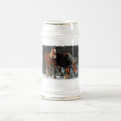 Belgisches Entwurfs-Pferdebier Stein Bierglas (Mittel)