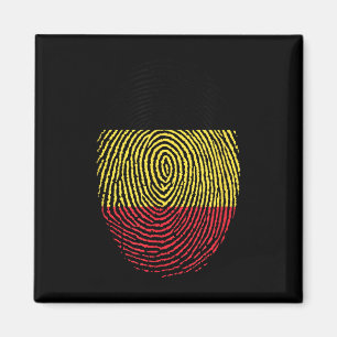 Belgisches Fingerabdruck-Design zur Ehrung des Fuß Magnet