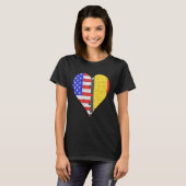 Belgisches Flaggenherz T-Shirt (Vorne ganz)