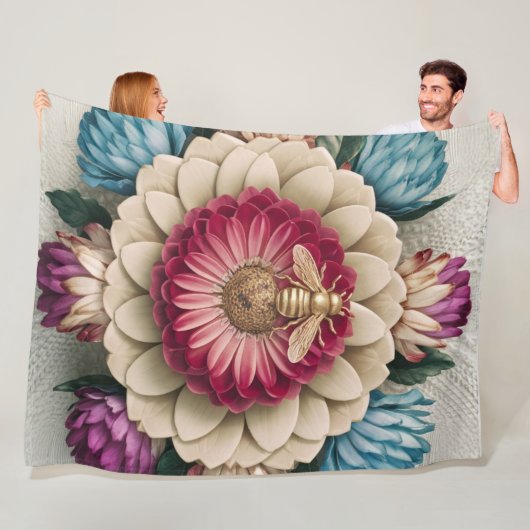 Belgisches Floral Elegance Fleece Blanket (Beispiel)