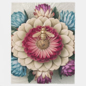 Belgisches Floral Elegance Fleece Blanket (Vorderseite)
