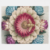 Belgisches Floral Elegance Fleece Blanket (Vorderseite (Horizontal))