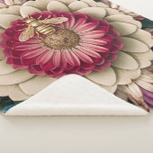Belgisches Floral Elegance Fleece Blanket Sherpadecke (3/4)