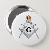 Belgisches Freimaurerei-Zeichen Button (Vorne & Hinten)