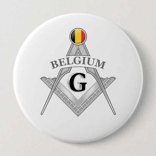 Belgisches Freimaurerei-Zeichen Button (Vorderseite)