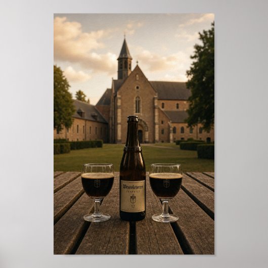 Belgisches Kloster Westvleteren Ale Bier Poster (Vorne)