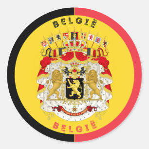 Belgisches Kulturerbe-Emblem Runder Aufkleber