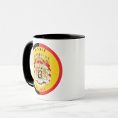 Belgisches Kulturerbe-Emblem Tasse (Vorderseite Links)