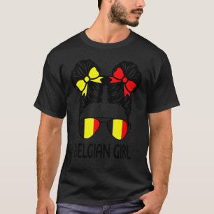 Belgisches Mädchen Unordentliches Haar Belgien Sto T-Shirt